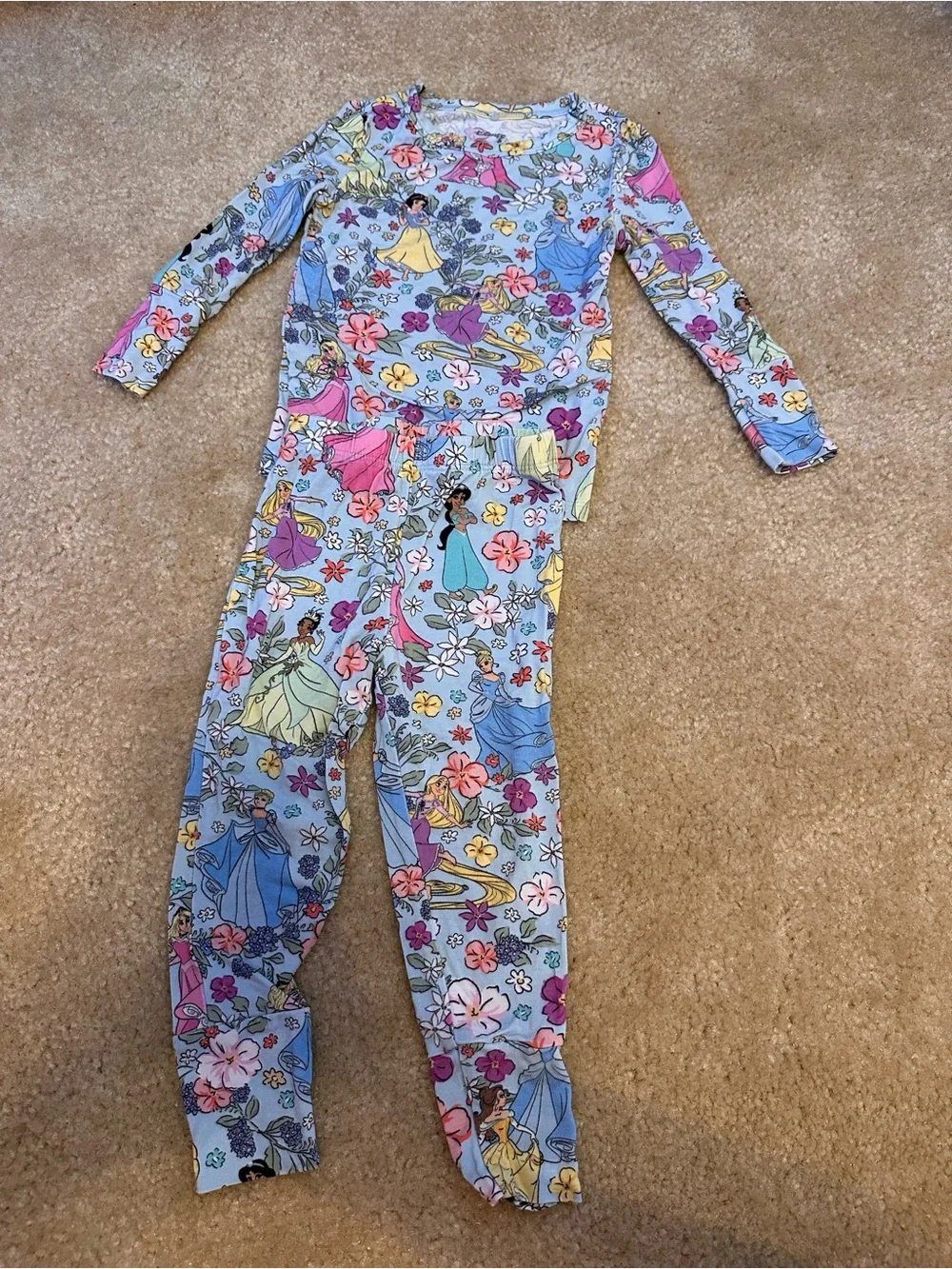 Posh Peanut Disney Princess Two Piece Pajama Set